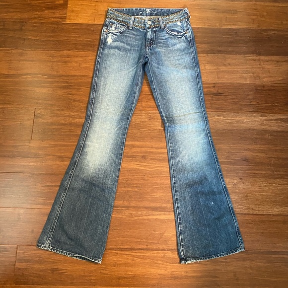 Vintage 7 FOR ALL MANKIND Studded Jeans - Picture 7 of 8
